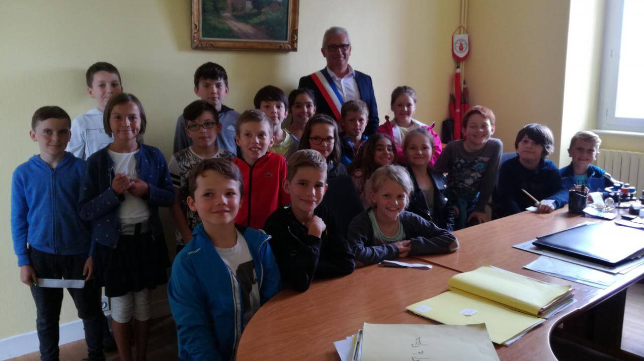 Ecole Saint Joseph Pluneret en visite à la mairie